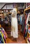 Aurelia White Color Gold Leaf Embroidered Bohemian Dress - 5