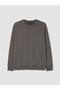 Özmarka New Season Khaki Crew Neck Printed Men's Sweatshirt - 5