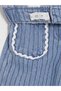 Lcw Kids Indigo Wideleg Glittery Striped Girls' Jean Pants - 4