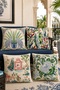 Leopard and Flower Patterned 4-Piece Throw Pillow Cover Set