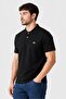 Men Regular Fit Embroidered Logo Short Sleeve Polo Shirt, Black - 3