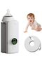 TeqHome Portable Bottle Warmer for Travel, Instant Heating & Constant Warming, Portable Baby Bottle Warmer On The Go for Breastmilk, Large Capacity Battery-Powered & Rechargeable, Temperature Display