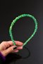 Bym429-1 Green Sequin Thin Women's Hair Crown Shiny Daily Evening Dress Hair Accessory - 3