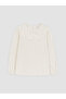 Bebe Roba Collar Embroidered Long Sleeve Girl's T-Shirt from Uzg Store for Style Enthusiasts
