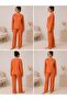 Women's Patterned Long Sleeve Pajama Set Comfortable Cut Home Wear, 2-Piece Pajama Set