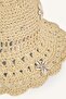 Women's Straw Hat with Shell and Stone Detail I3931Ax26Sm - 3