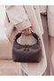 Brown Genuine Leather Women's Shoulder and Crossbody Bag with Gold Chain Detail - 2