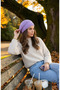Women's Knitted Painter Beret - 3