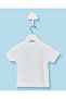 Infant Boys White Textured Henley T-Shirt - 4