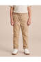 Boys Tan Pull On Twill Trousers