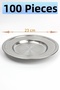 23 cm Deep Serving Plate - Stainless Steel Presentation Plate (1-4-6-12-30-100 Pieces)