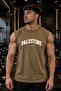 Brown Palestine Printed Crew Neck Sports Athlete's Undershirt Cotton Single Jersey Fabric Men's