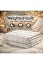 Weighted Hugging Blanket / Quilt 6 kg 82 Threads 100% Cotton Satin Fabric Fiber Filled 155X215 4 Seasons