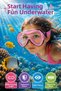 Pink Children's Sea Pool Diving Mask Tempered Glass Single Silicone Adjustable Swimming Mask for Ages 7+ - 3