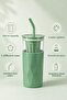Detox Thermos Cup with Straw Borosilicate Glass Steel Thermos Mug 5 Different Uses 650 ml - 3