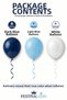 20-Piece Navy Blue Light Blue White Balloon Set 11 Inch Birthday Baby Shower Party Decoration - 3
