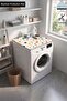 Clothes Dryer Top Organizer Mat Liquid-Proof Cover Floral Confetti - 2