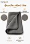 Premium Microfiber Cleaning Cloth 50X70 cm |   Non-Marking Multi-Purpose Glass, Vehicle, Kitchen, Bathroom, Screen Cleaning Cloth Gray - 6
