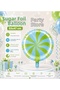 Green Blue Candy Foil Balloon 53X47 cm Helium Compatible Bonibon Patterned Round Birthday Party Balloon - 2