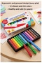 Corrugated Crayons 12 Pack 1 Pack Bubu 12 Colors Mumboya Non-Staining Washable Erasable Cardboard - 2