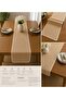 Natural Elegance Beige Ribbed Laminated Jute Runner 45X130 cm