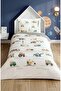 Ranforce -Work Zone Blue- Single Duvet Cover Set with Elastic Sheets - 2