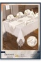 Elegant Linen Dinner Set Table Set for 12 People 26 Pieces 160×260 cm Runner Set Cream-Silver - 2