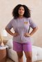 Gray-Multicolor Teddy Bear Printed Striped Knitted Plus Size Pajama Set Tbbss26Ai00084 - 2