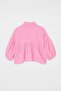 Pembe Balon Kol Rahat Kalıp Muslin Eteği Volanlı Crop Gömlek TDRSS26GO00103 - 7