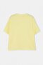 Sarı Nakışlı / İşlemeli Regular Bisiklet Yaka Nakışlı Tok %100 Pamuk Örme T-Shirt TWOSS26TS00001 - 4