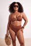 Brown Strapless High Waist Bikini Set with Gold Accessories Tbbss26Cb00007 - 2