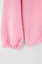 Pembe Kız Çocuk Pamuklu Düz Bebe Yaka Kalın Şardonsuz Regular Örme Sweatshirt TKDAW26SW00048 - 5