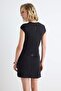 Siyah Bodycone/Vücudu Saran Kısa / Mini Dokuma Elbise TWOAW27EL00117 - 4