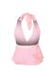 Pembe Çiçekli Boyundan Bağlamalı Yakma Party Bluz TPRSS26BZ00101 - 7
