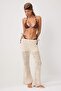 Ekru Premium Triko Ajurlu Maxi Boy Normal Bel Plaj Pantolon TBESS26PL00000 - 2