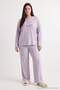 Gri Penguen Patchli Polar Örme Pijama Takımı TBBAW27AI00022 - 2