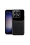 Xiaomi Mi 14t Pro Compatible Case Zebana Lens Leather Case Black