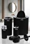 Stella Chrome Round Striped 5-Piece Bathroom Set Black - 3