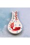 Hand Drawn Red Fish Ceramic Spoon Holder - 3