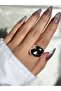 Women's Silver Color Curved Ring - 2