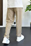 Men's Elastic Waist Jogger Trousers Beige Edw354 - 3