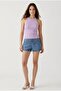 Women's Ribbed Halter Neck Crop Blouse - 2