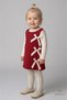 Girl's Ribbed Dress, 100% Cotton, Long Sleeves, Bow Detail, Soft Texture, Autumn-Winter - 4