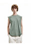 Cotton Crew Neck Basic Sleeveless T-Shirt - 2