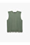 Cotton Crew Neck Basic Sleeveless T-Shirt - 4