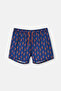 Navy Blue Seahorse Patterned Short Swim Shorts