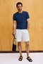 Primor Men's Soft and Flexible Fabric Organic Cotton Round Neck Navy Blue T-Shirt - 4