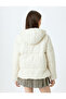 Inflatable Jacket with Hood, Zipper Pocket Detail, Snap Buttons - 4