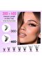 DIY Lash Extension Kit 280Pcs, 30D 40D Cluster Lashes 9-16mm with Tweezers & Curler - 3