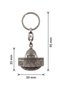 Kubbetü'S-Sahra Icon Silver Metal Keychain, Unisex – 2 Pieces - 3